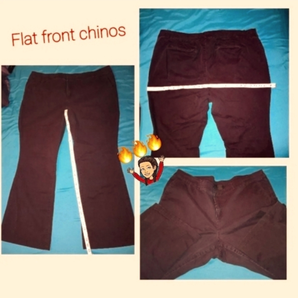 Lane Bryant Flat front Chino Pants, Boot Cut Sz.20